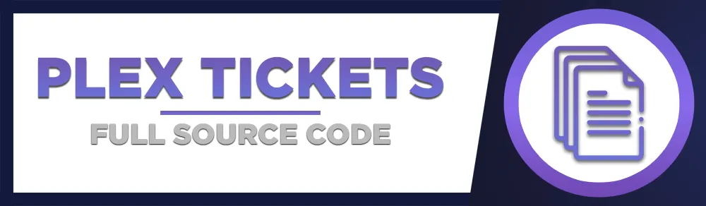 Plex Tickets - Full Source Code Banner